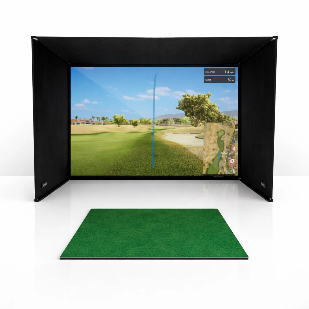 Simbox Golf Simulator Enclosure - 7 Sizes, Pro + Impact Screen and Frame