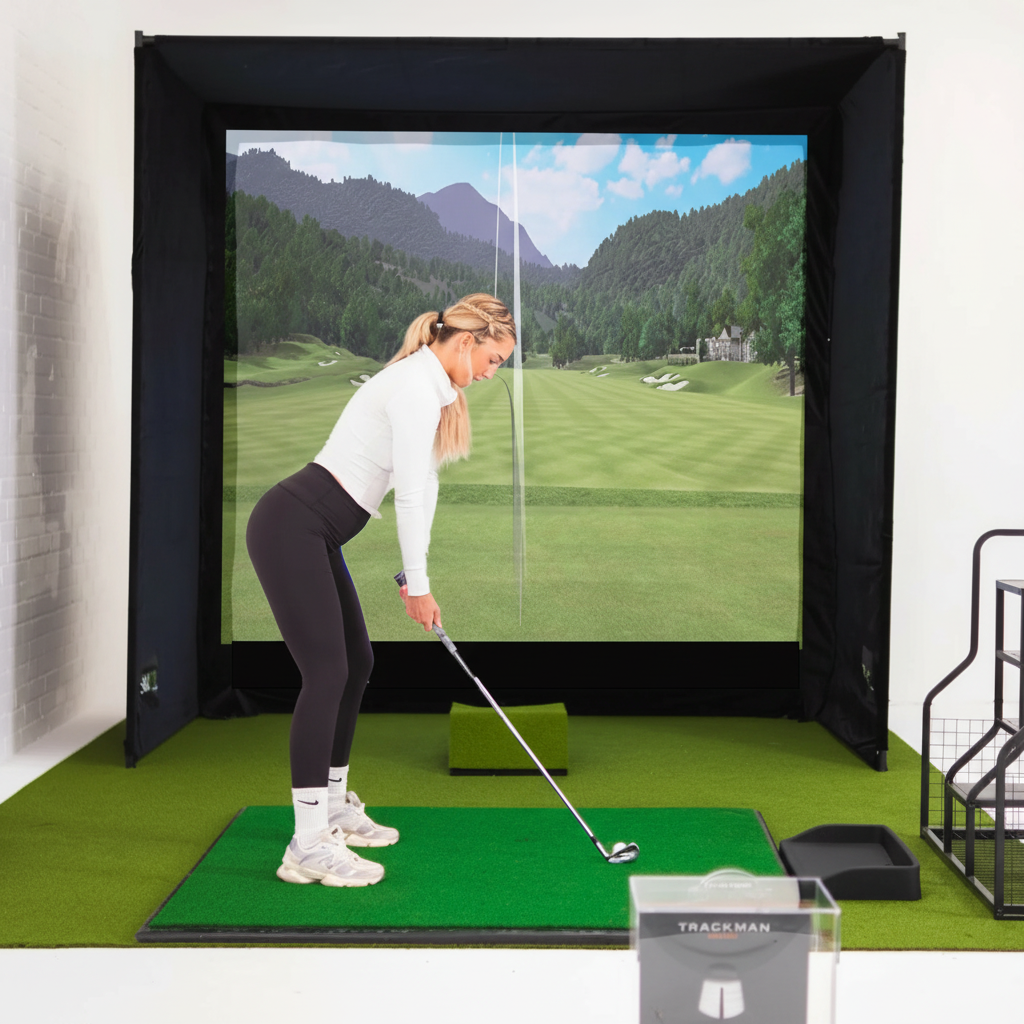 Simbox Golf Simulator Enclosure - 7 Sizes, Pro + Impact Screen and Frame