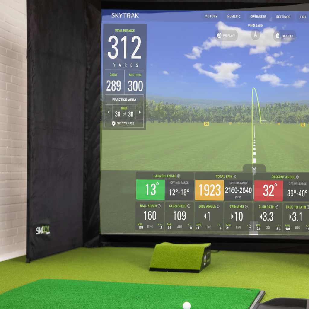 Simbox Golf Simulator Enclosure - 7 Sizes, Pro + Impact Screen and Frame