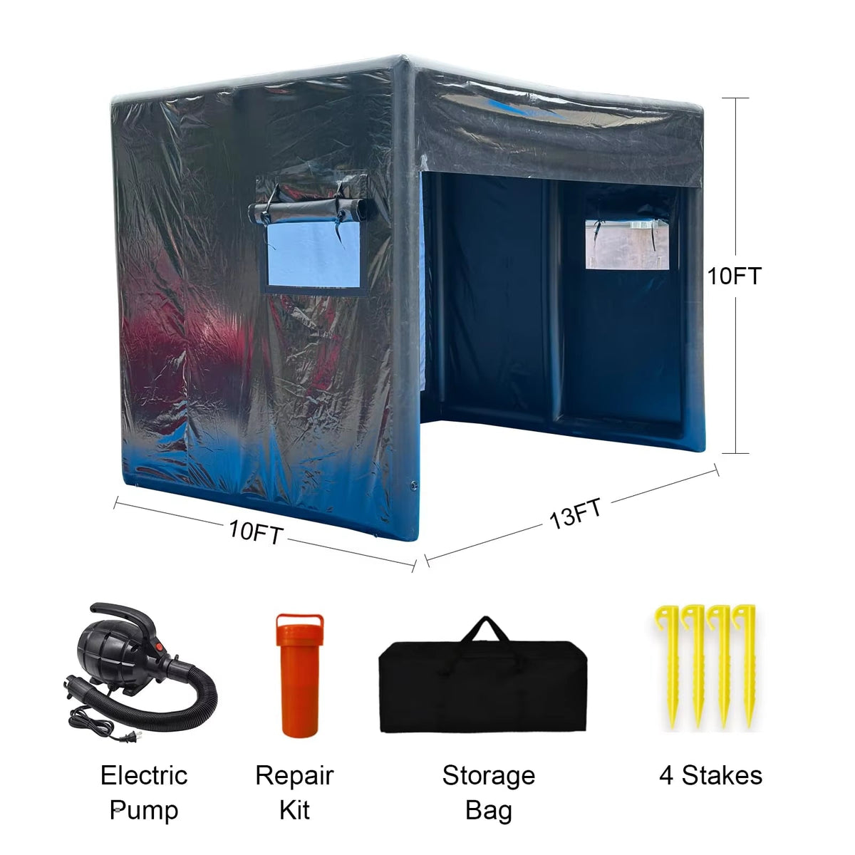 13Ft Inflatable Golf Simulator Enclosure Indoor/Outdoor Golf Practice Swing Tent with Projection Screen for All Skills