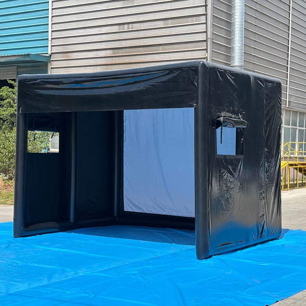 13Ft Inflatable Golf Simulator Enclosure Indoor/Outdoor Golf Practice Swing Tent with Projection Screen for All Skills