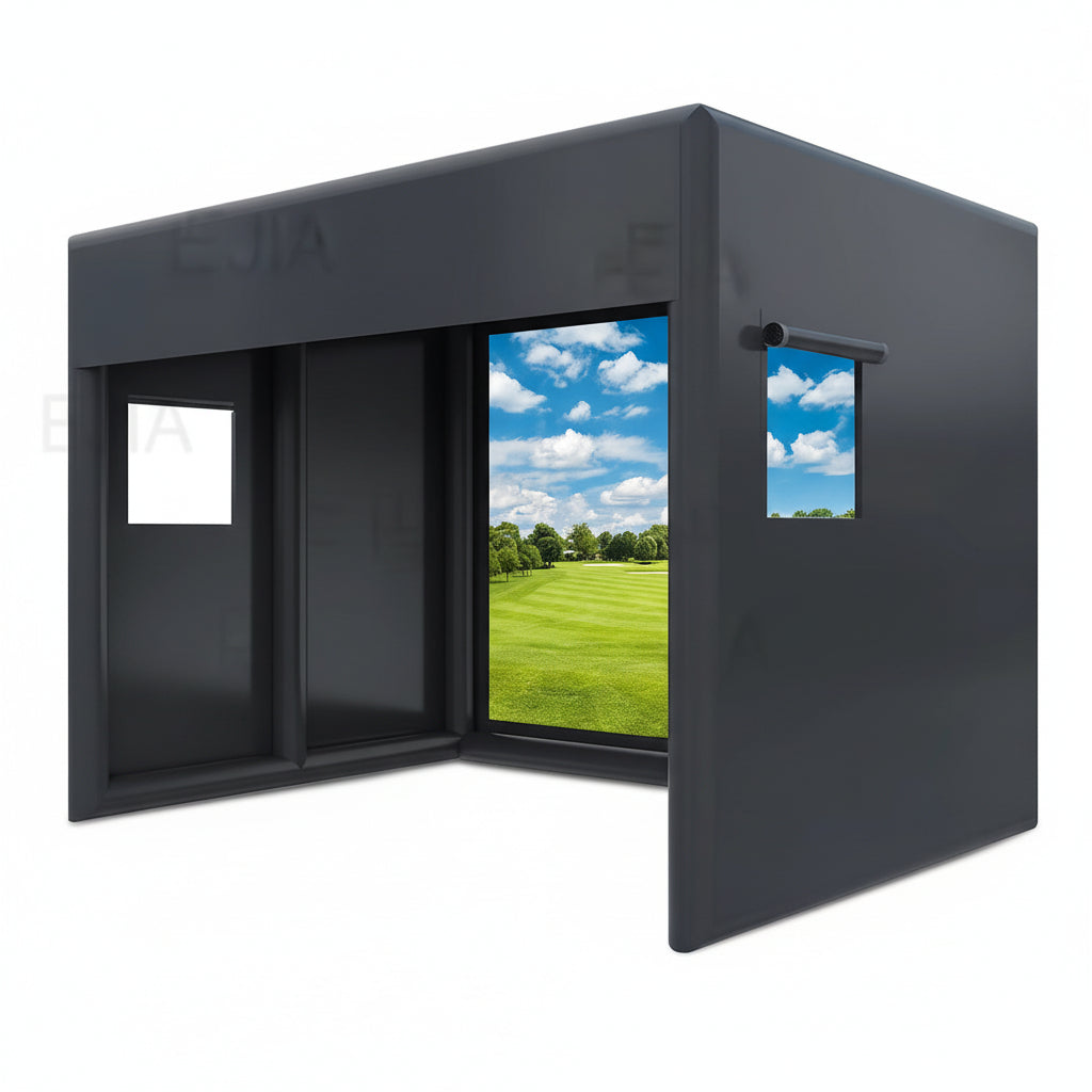 13Ft Inflatable Golf Simulator Enclosure Indoor/Outdoor Golf Practice Swing Tent with Projection Screen for All Skills