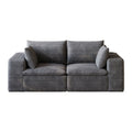 Cloud Sofa, Deep Seat Couches, Removable Cushion For Living Room - Dark Gray