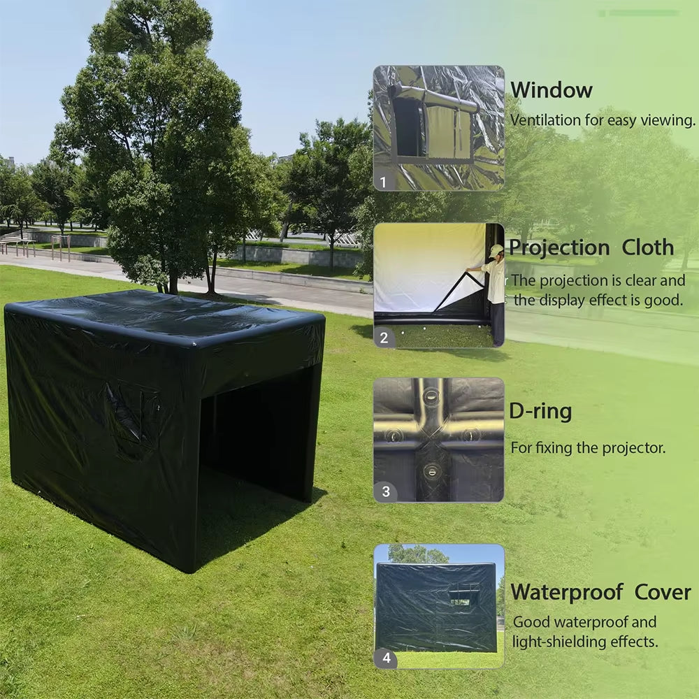 13Ft Inflatable Golf Simulator Enclosure Indoor/Outdoor Golf Practice Swing Tent with Projection Screen for All Skills
