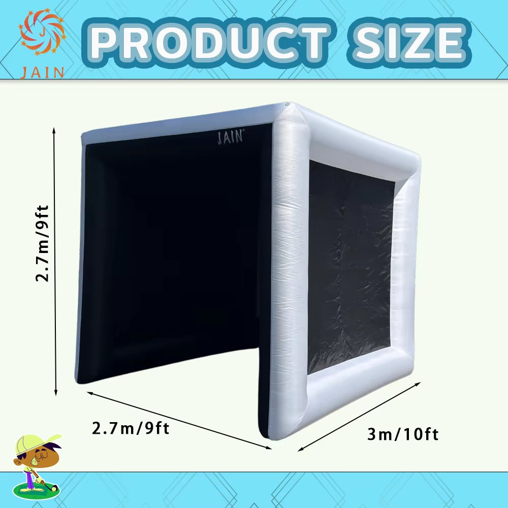 Indoor Inflatable Golf Simulator Kids Golf Practice Swing Tent Inflatable Driving Range Training Cage for Exercise & Play